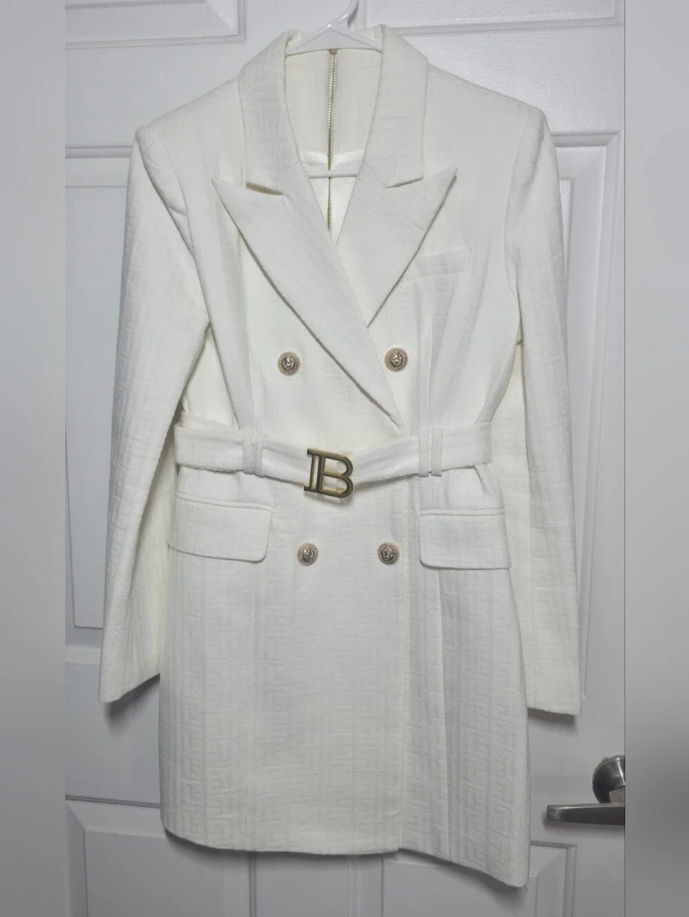 Dress Blazer Jacquard Cream Color - Picture 6 of 13